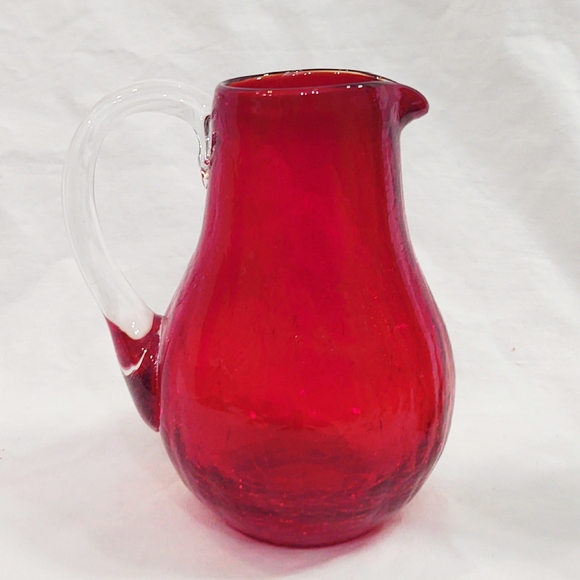 Vintage Lot of 4 Collectible Art Glass Pitcher, Bottles & Vase - Picture 2 of 6